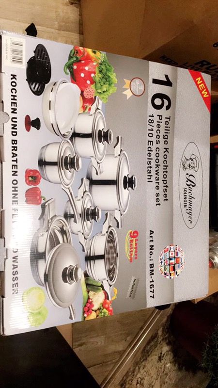 Brand New - BACHMAYER SOLINGEN 16 pieces Cookware. Original price $400