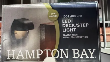 Hampton Bay LED Deck Step Light Black Metal