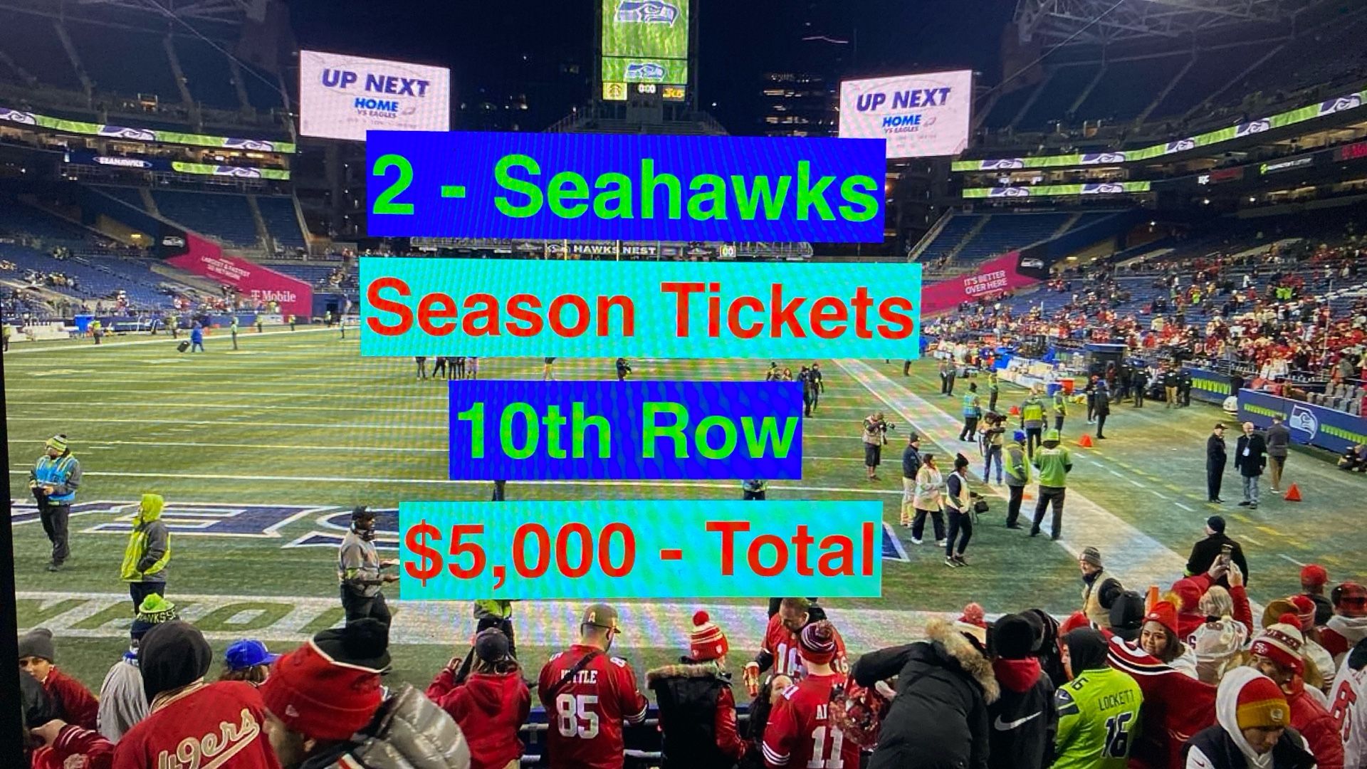 Seahawks Season Tickets Vikings Texans Colts Rams
