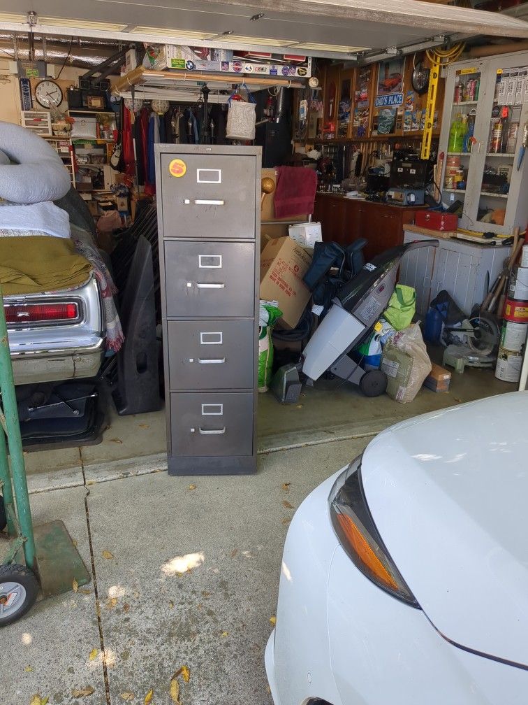 Gray Metal Filing Cabinet