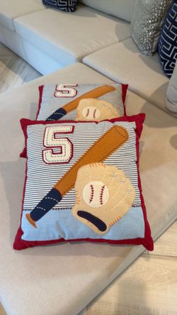 Brand New Pottery Barn Baseball Pillows