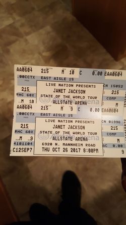 Janet jackson tickets for tonight