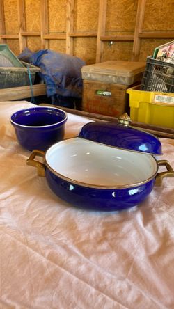 Vintage MCM ENAMEL PAN And Lid