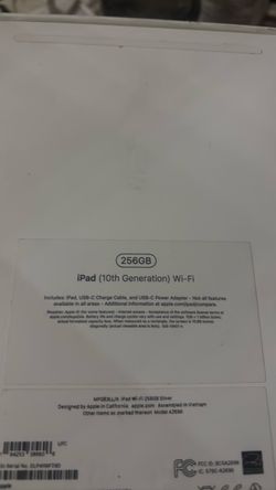Apple iPad 10th Generation 256GB Wi-Fi Silver