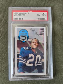 MEL RENFRO 1970 Kellogg's #23 PSA Graded Card NM-MT 8 NFL Dallas Cowboys