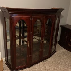Cherry Wood Dining Set Hutch