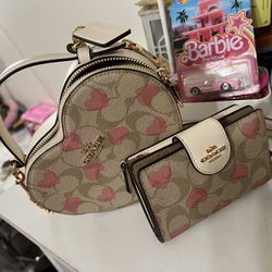 Coach Heart purse And  Wallet 