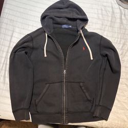 Og Black Polo Hoodie Size Large