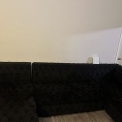 Black Tufted Sofa