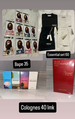 Bape essentials and Colognes low prices LMK