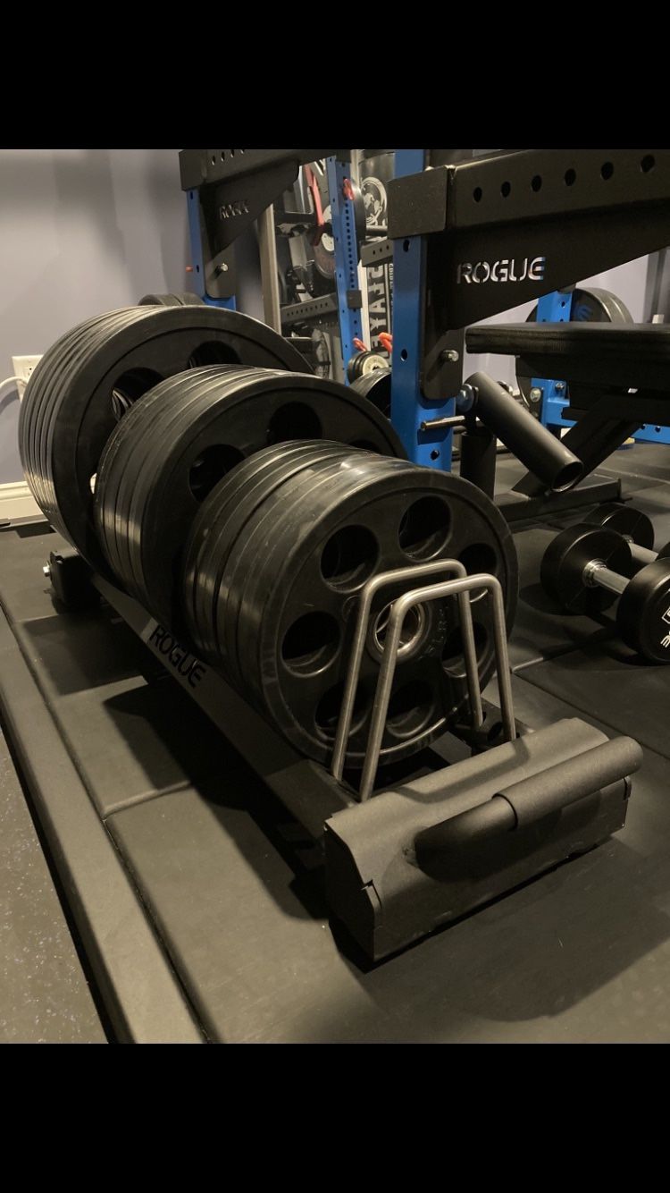 Rogue Fitness Horizontal Plate Rack 3.0 Bumper Cart Plate Storage