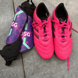 Soccer Cleats and Guards Girls