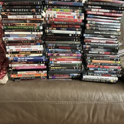 Nearly 90 DVDs