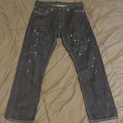 Bathing Ape Paint Splatter Denim Jeans