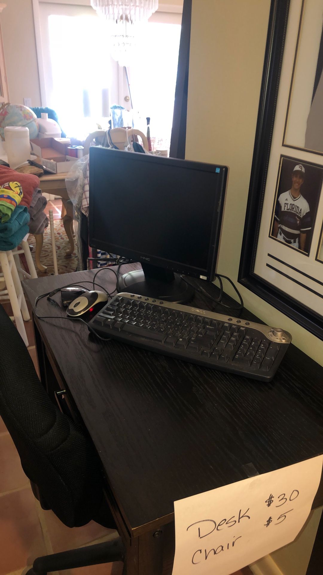 Monitor, Wireless Keyboard And Wireless Mouse
