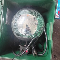 Disco Mirror Ball Motorized With Added Light