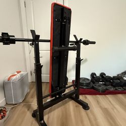 Adjustable Bench Press (Bar And Weights Included)