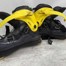 Remz OS.2 Open Shell  Size 9 Aggressive Inline Skates Yellow Black Pre Owned