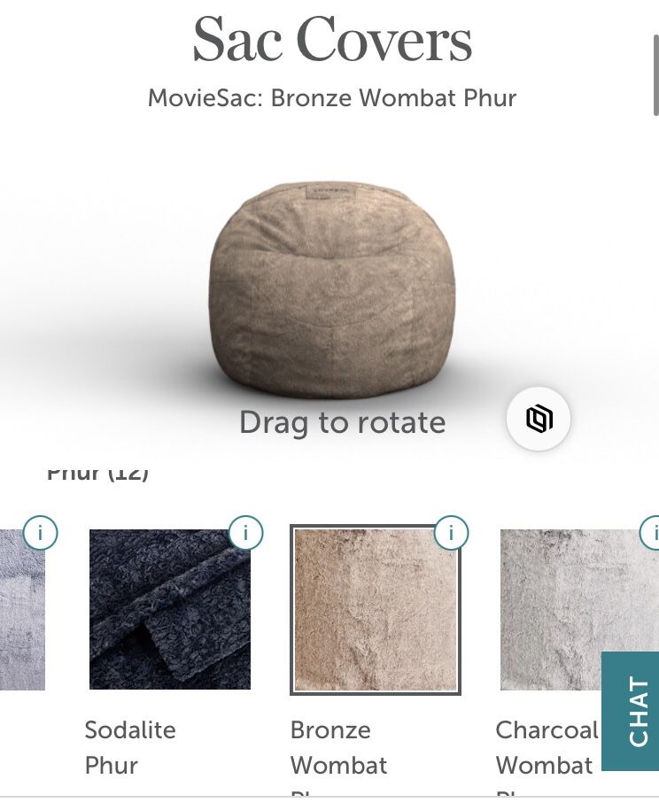 Lovesac Moviesac Cover Bronze Wombat Phur