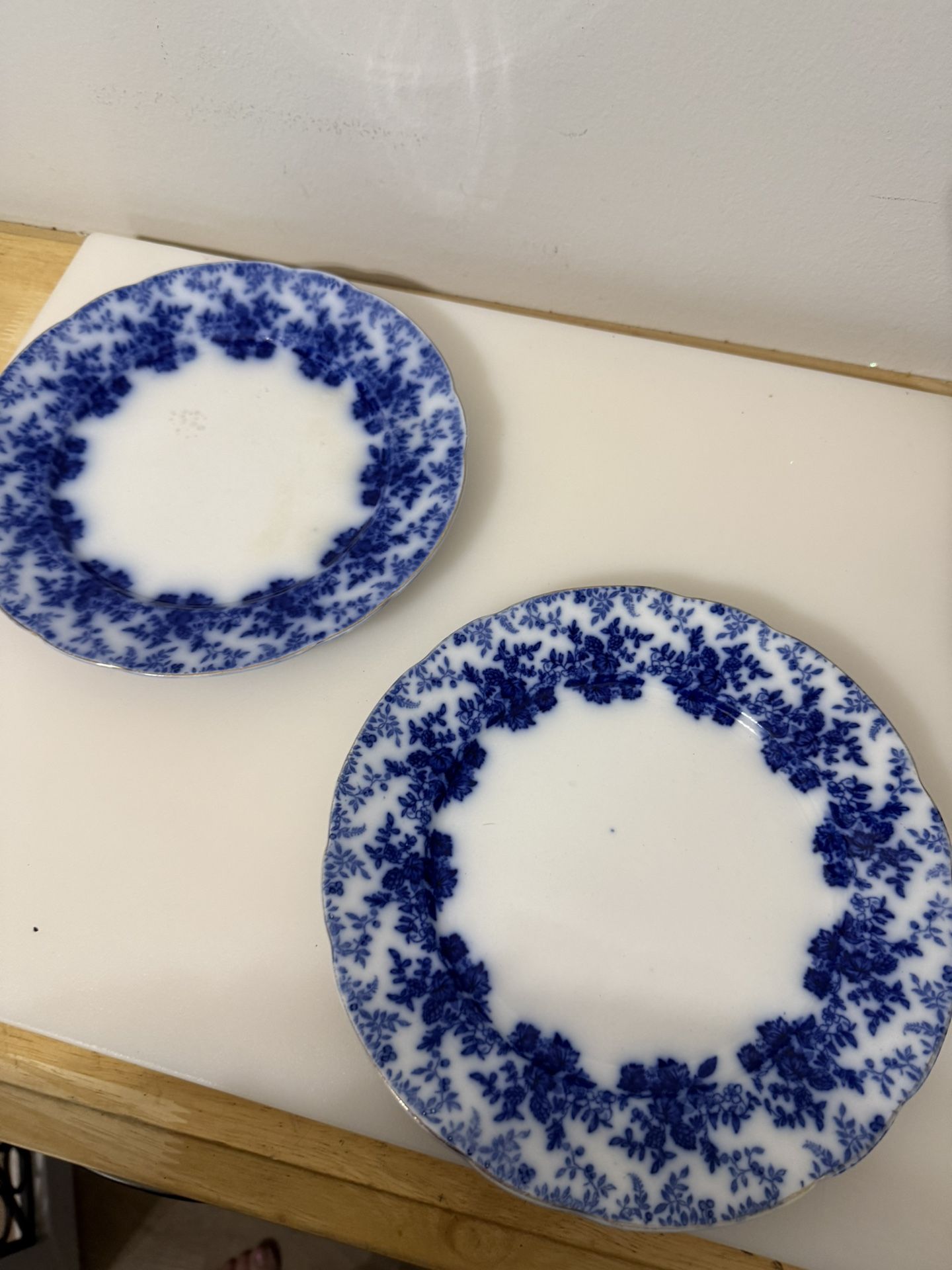 Antique Ridgeway Blue Floral Plate