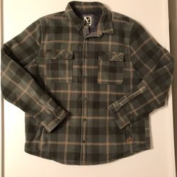 Voyager Men's Polar Fleece Shirt Jacket — Size Medium