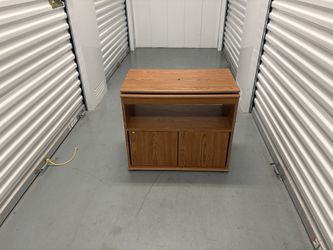 Wooden TV Stand with Swivel top and cabinet