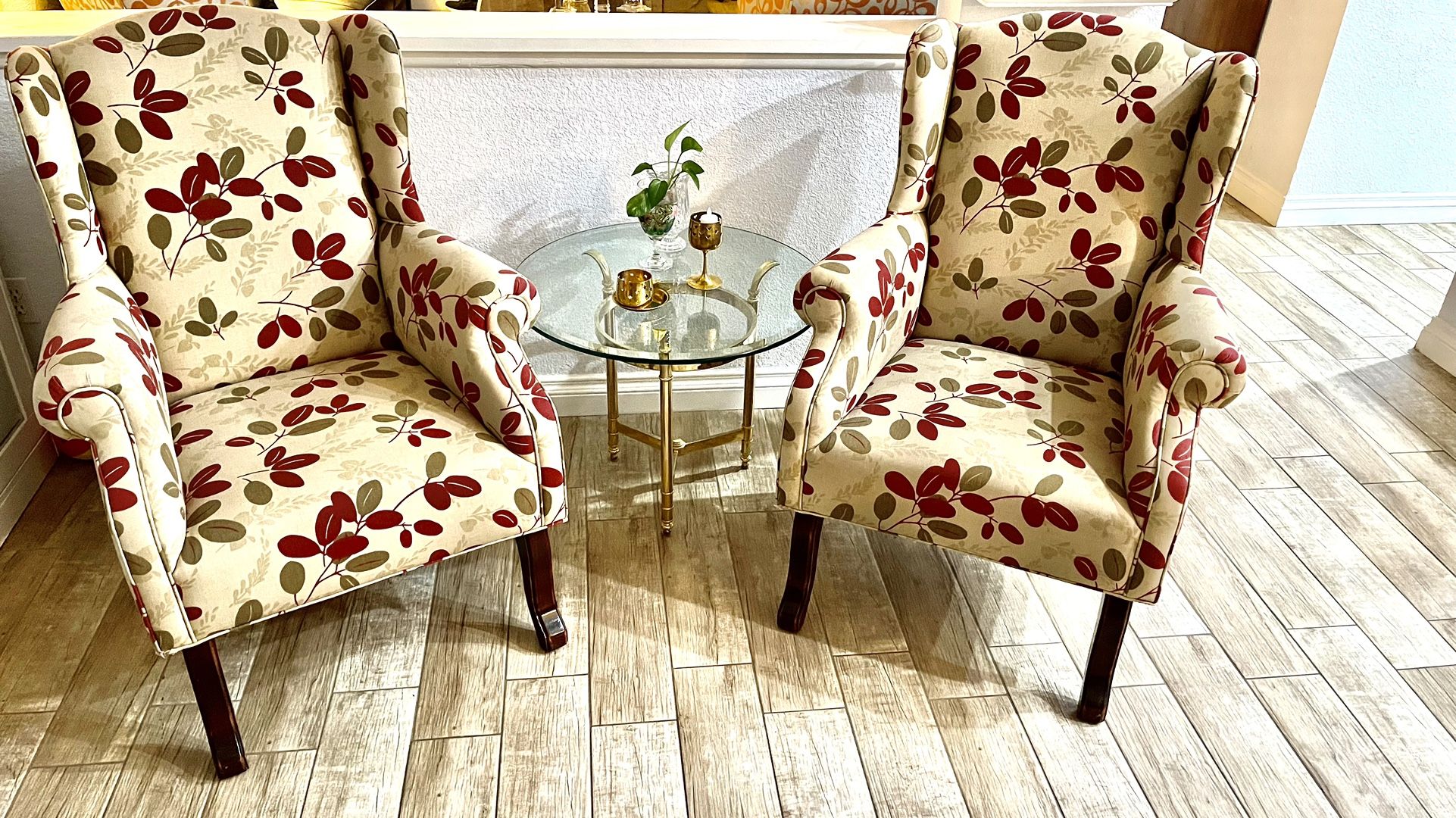 Two Wingback Chairs 