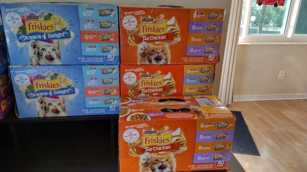 40 Count Cases Of Friskies Wet Cat Food