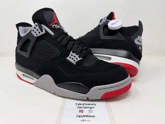 USED 2019 NIKE AIR JORDAN RETRO 4 IV OG BRED SIZE 12