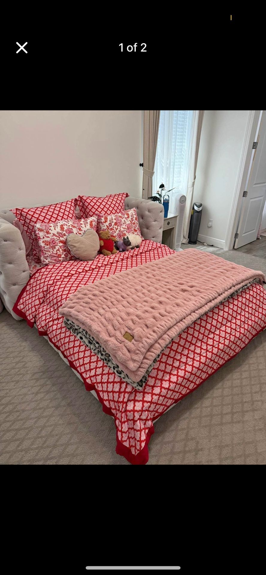 Queen Bed frame Restoration Hardware