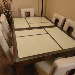 Beautiful USED Wood and Glass Table
