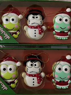 $100 Rare Vintage Russ Keroppi Christmas ornaments