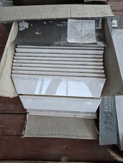 12 In X 3 In Glossy Grey Tiles - ~60 Count
