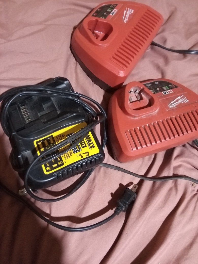 DeWalt And Milwaukee Battery chargers