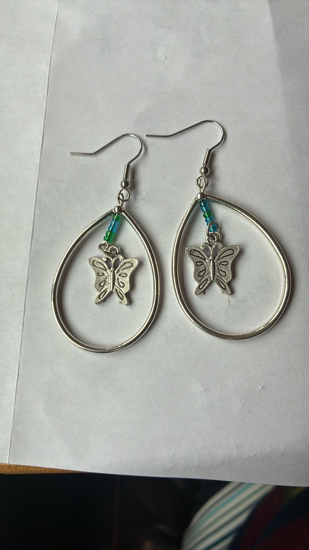 Silver Butterfly Earrings