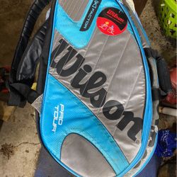Wilson K Factor Tour 6 racquet Tennis Bag With New Balls