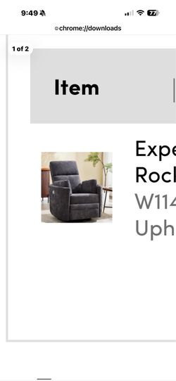 Swivel, Rocker, Recliner chair: Unopened still in box