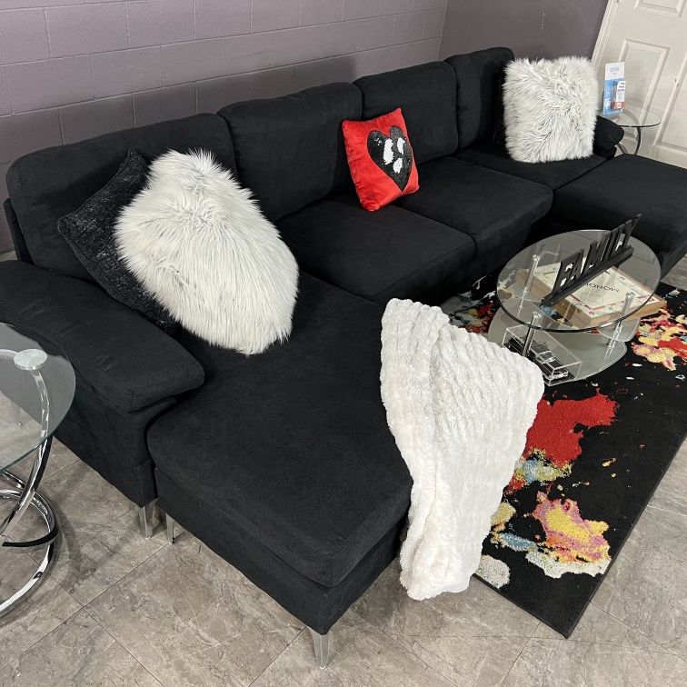 WAYFAIR Landover Reversible Modular Sofa & Chaise with Ottoman Sectional Couch Sofa (DELIVERY AVAILABLE/$50 DOWN & ITS YOURS🟢)