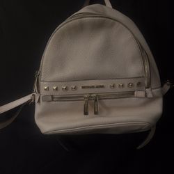 Michael Kors Kenly Medium Studded Leather Backpack Powder Blush 