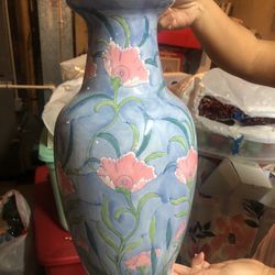Blue flower vase