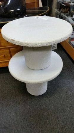 Set of two white end tables 60