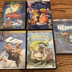 5 Disney/Dreamworks 2 Disc DVD Sets-Perfect Condition.  $1 Each