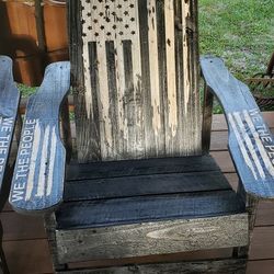 American Flag Adirondack Chair 