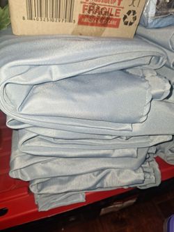 Dusty Blue 120 Round Tablecloth