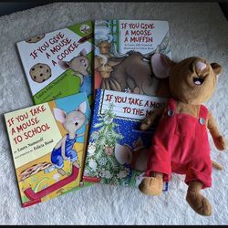 If You Give A Mouse A Cookie Plush And Collection Book Christmas Set 