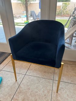 Pair of these velvet and golden legs chair