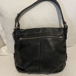 Coach Leather Bucket Handbag Black