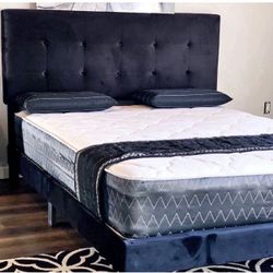 NEW QUEEN AND KING SIZE BED WITH MATTRESS, INCLUDING FREE DELIVERY
