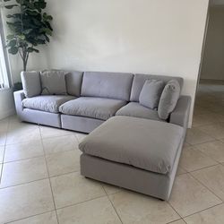 New Grey Sofa Cloud Couch Sectional
