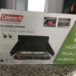 COLEMAN 2 BURNER CLASSIC CAMPING STOVE New Open Box